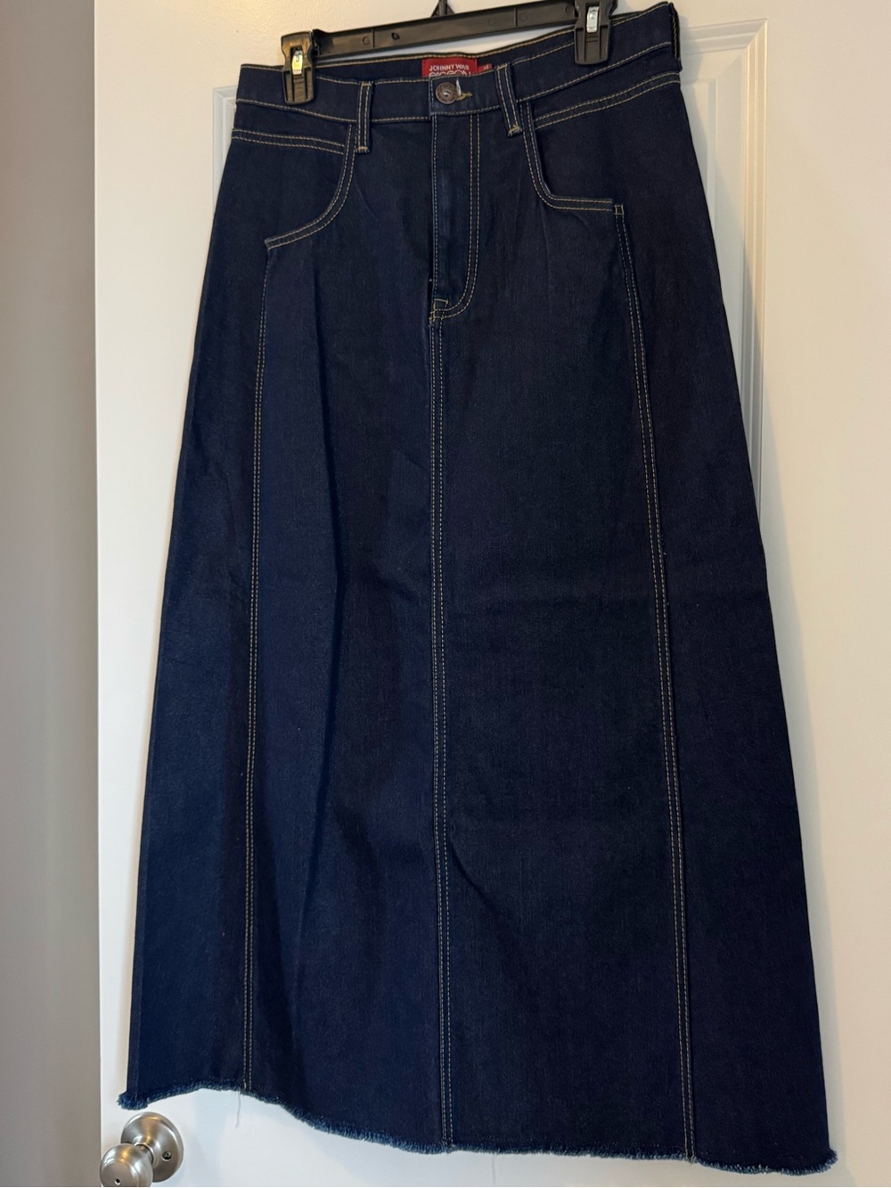 Johnny Was Dark Indigo Denim Waistband with Red Label